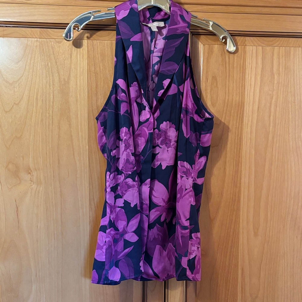 Banana Republic Purple Floral Blouse